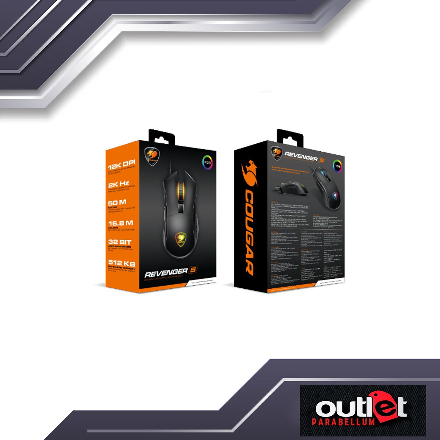 COUGAR REVENGER-S 4K 12000 DPI OPTICAL RGB GAMING MOUSE - the True Gaming Mouse