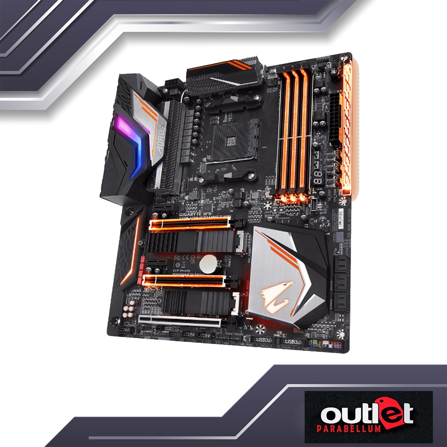 REFURBISHED GA-X470-AORUS-GAMING-7-WIFI GIGABYTE AMD X470 AM4 DDR4 ATX GAMING MOTHERBOARD W/ WIFI