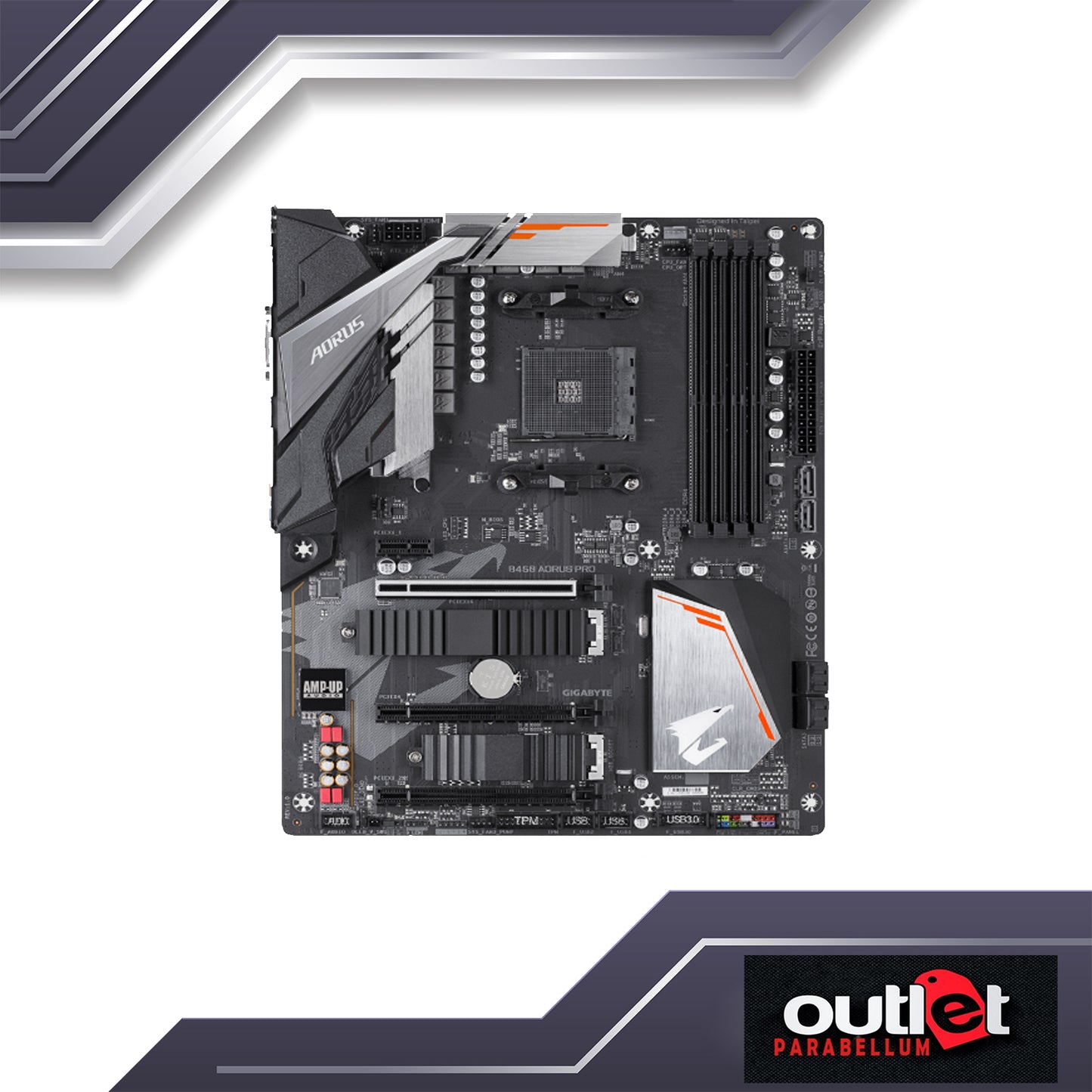 REFURBISHED GIGABYTE GA-B450-AORUS-PRO AMD B450 AM4 DDR4 ATX GAMING MOTHERBOARD