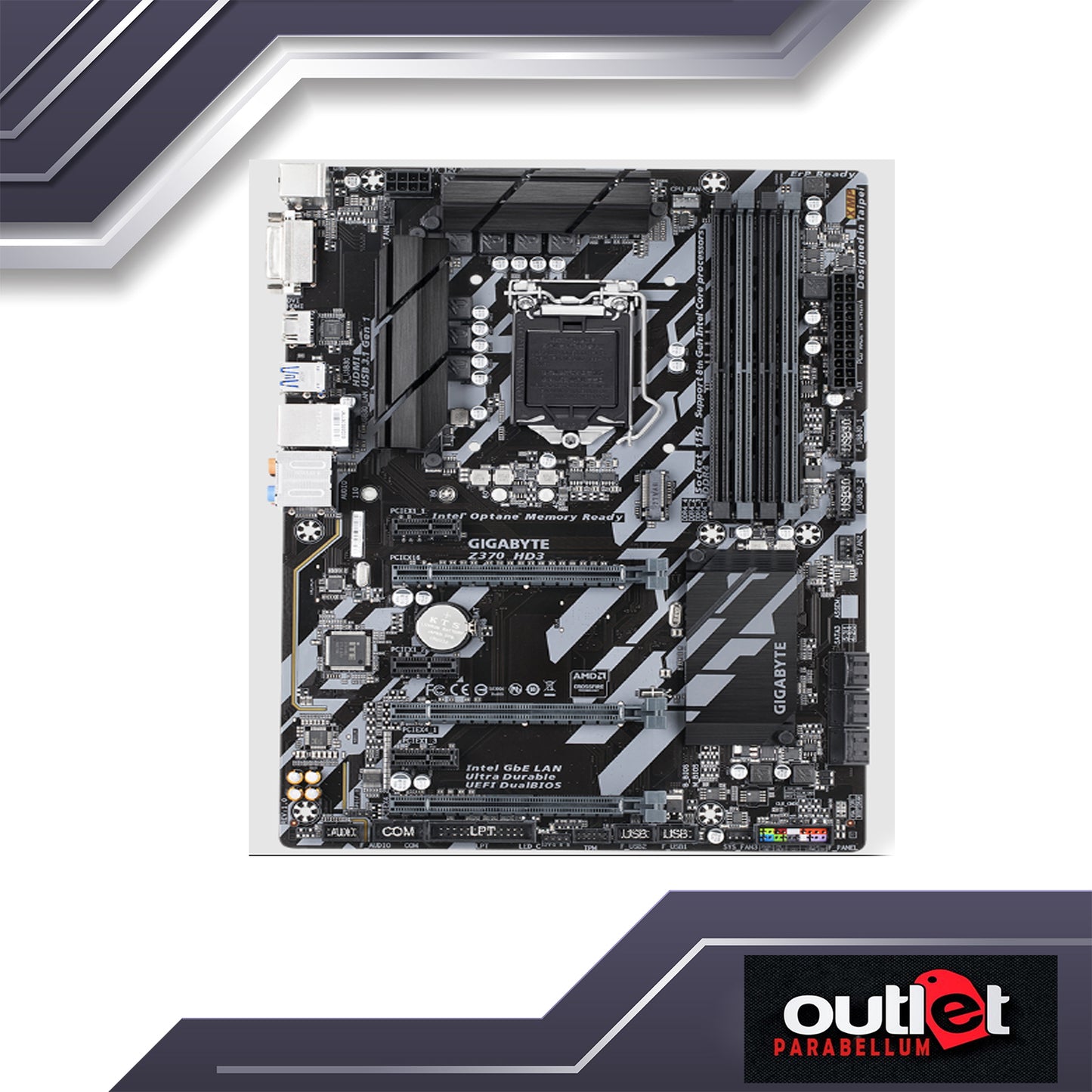 REFURBISHED GA-Z370-HD3 GIGABYTE INTEL Z370 S1151 DDR4 ATX MB W/ RGB FUSION