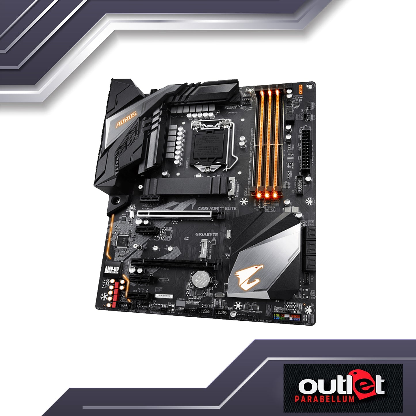 REFURBISHED GA-Z390-AORUS-ELITE GIGABYTE AORUS INTEL Z390 ATX MB W/ M.2 THERMAL GUARD, RGB FUSION