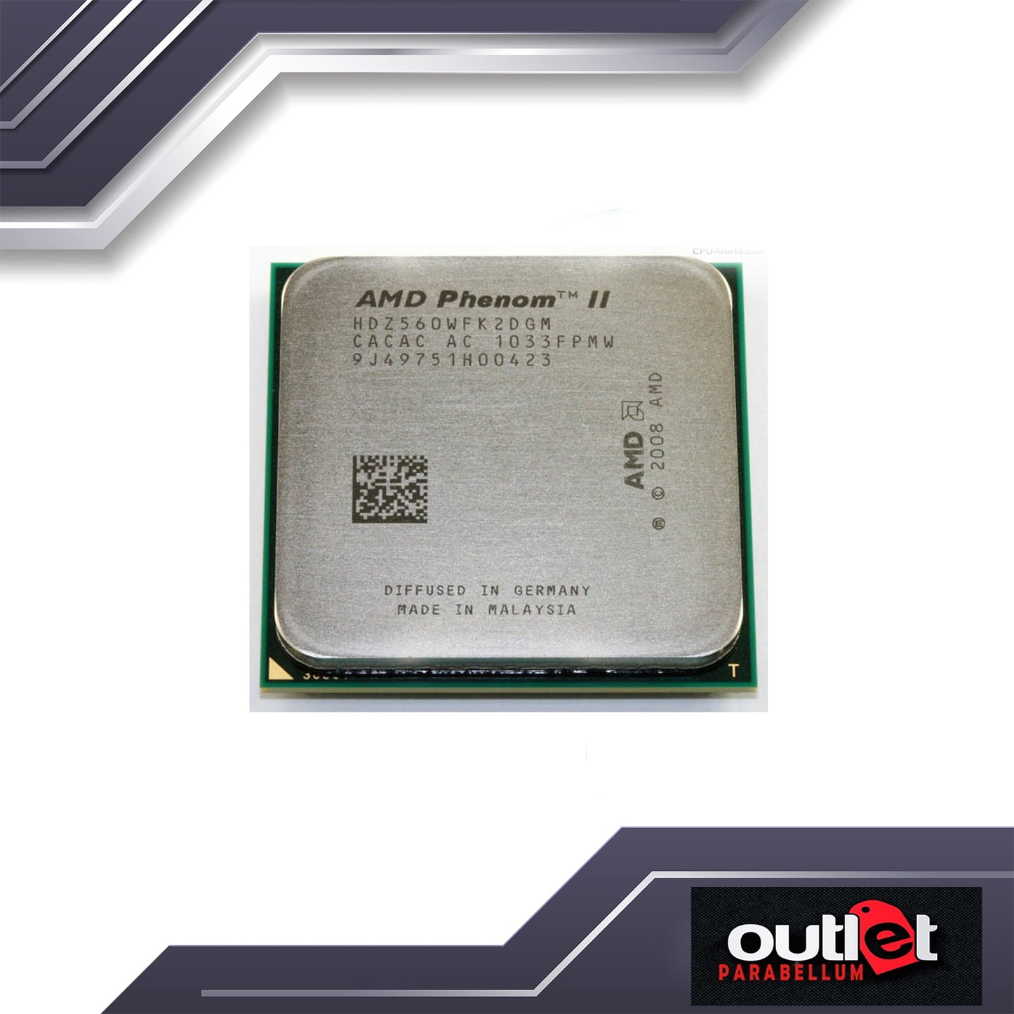 REFURBISHED AMD PHENOM II X2 560 AM3 BLACK EDITION (AMD-HDZ560WFGM) - No Warranty