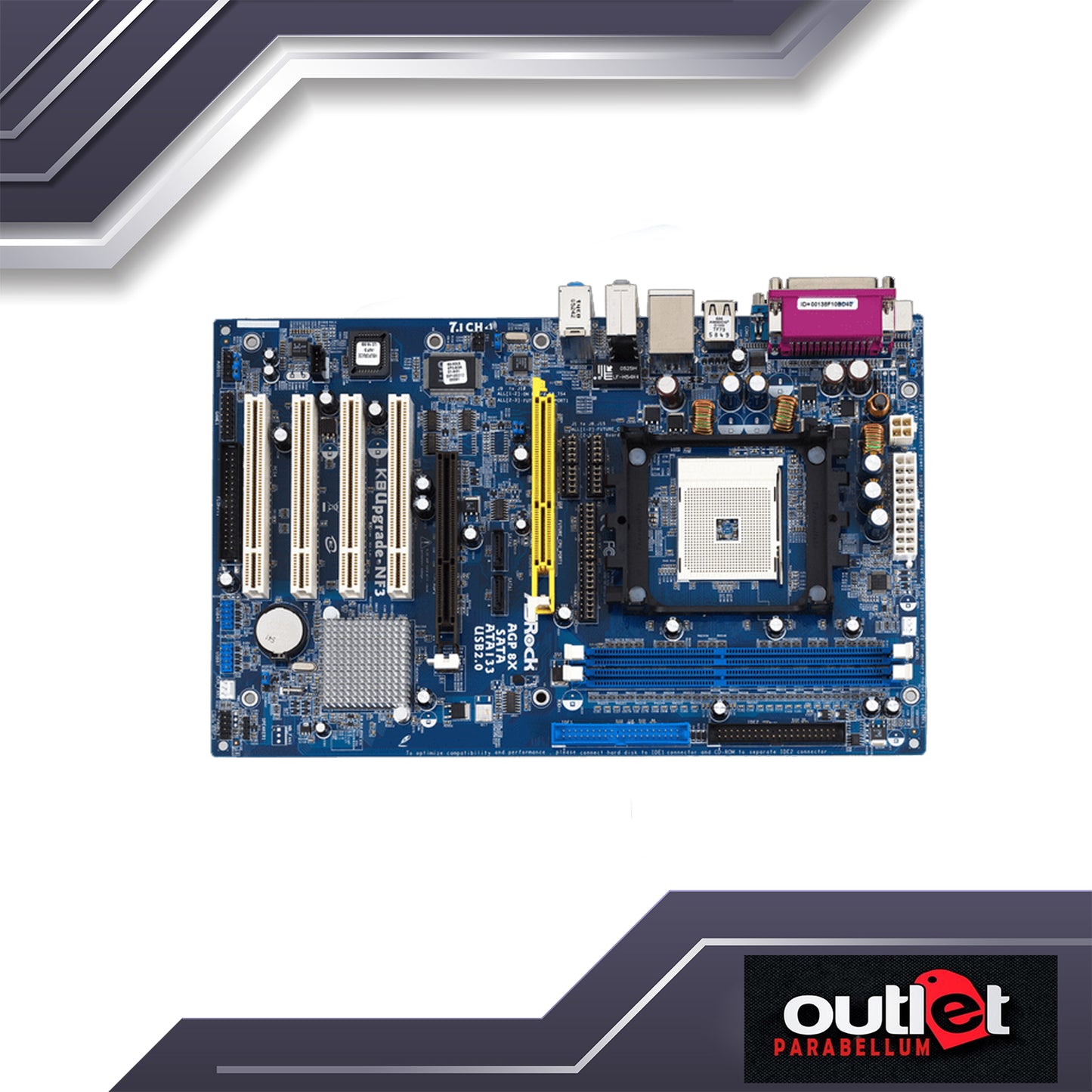 Refurbished ASROCK K8 Upgrade-NF3 ASROCK NFORCE3,A,LAN,AGP8X,SATA - No Warranty!!!