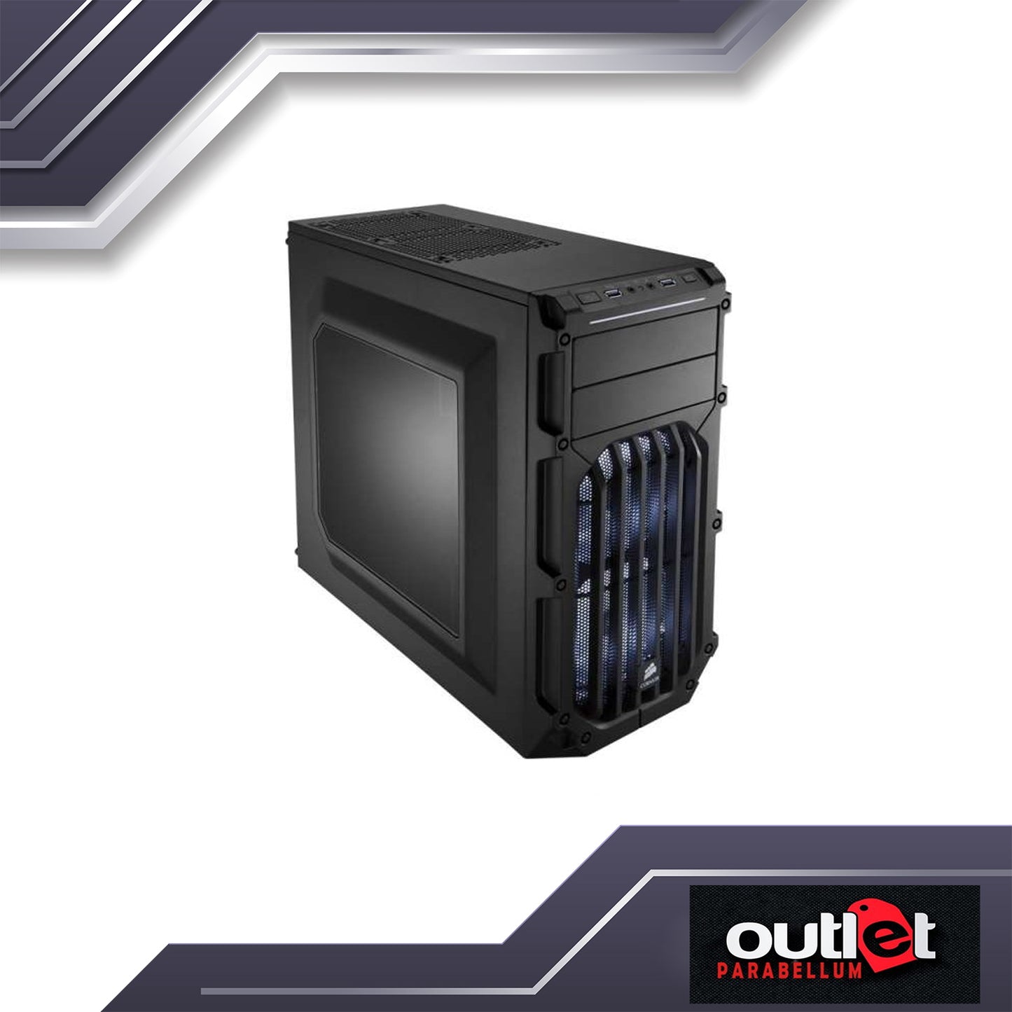 Refurbished CORSAIR Carbide Series CS-CC-9011053-WW ™ SPEC-03 White LED Mid-Tower Gaming Case