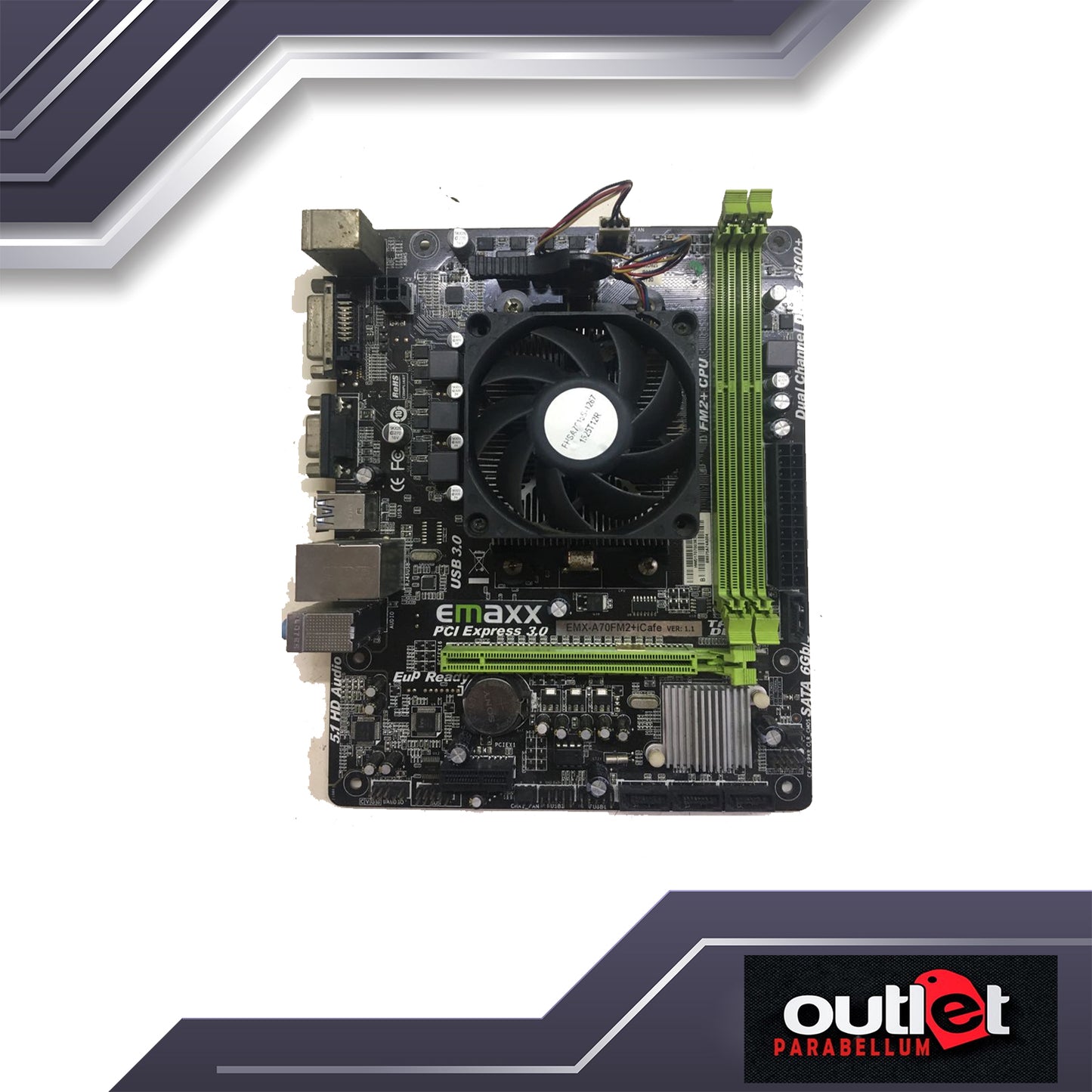 REFURBISHED EMAXX EMX-A70FM2+iCafe VGA DVI / EMX-A70FM2+iCafe +HDMI VGA AMD A70 FM2+ DDR3,A,L,USB3.0