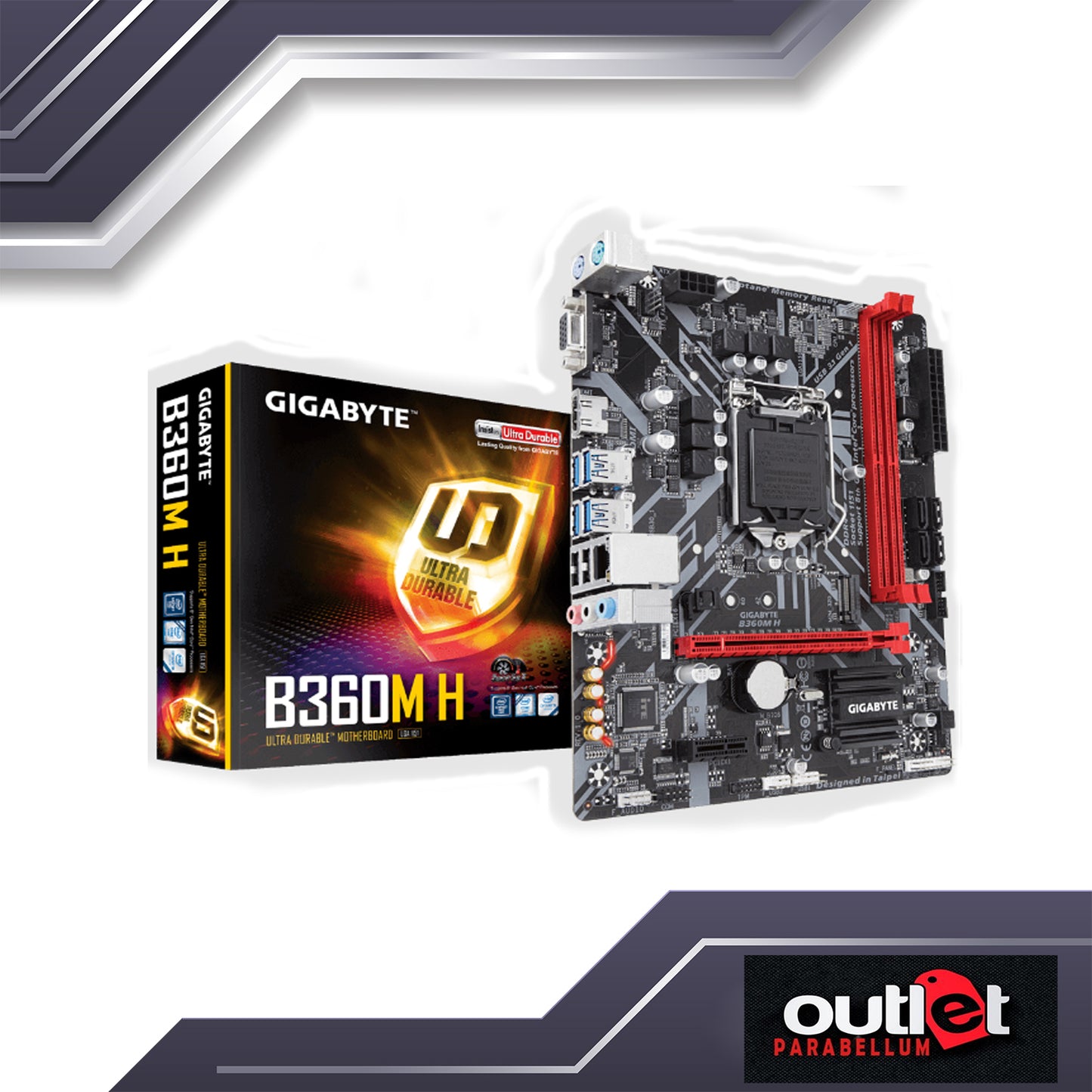 REFURBISHED GA-B360M-H GIGABYTE INTEL B360 S1151 MICRO ATX MOTHERBOARD