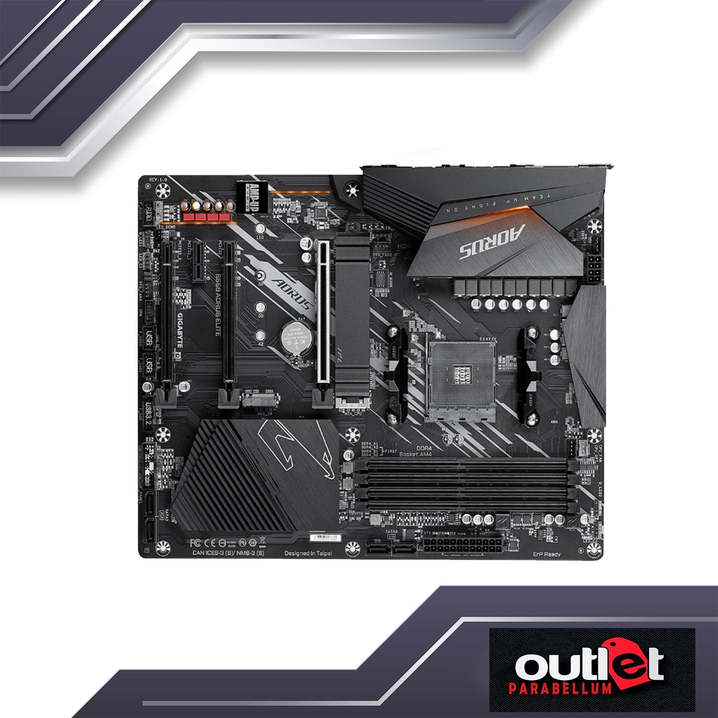 REFURBISHED GIGABYTE GA-B550-AORUS-ELITE AORUS AMD B550 12+2 PHASE VRM,2.5GBE LAN,RGB FUSION ATX GAMING MB