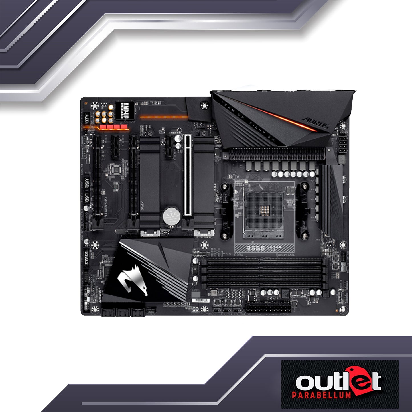 REFURBISHED GIGABYTE GA-B550-AORUS-PRO AORUS AMD B550 12 PHASE VRM 2.5GBE LAN,RGB FUSION ATX GAMING