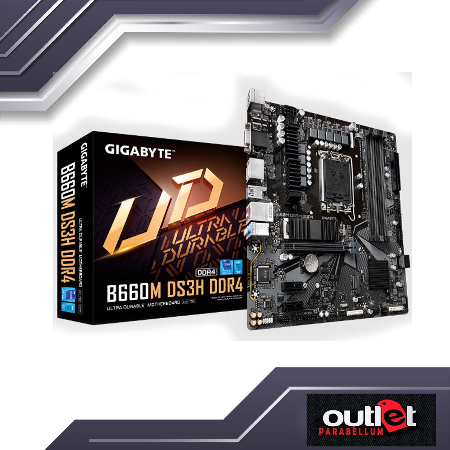 REFURB GA-B660M-DS3H-DDR4 GIGABYTE INTEL B660 LGA1700 DDR4 6+2+1 DIGITAL VRM,2.5GbE LAN MATX Motherboard