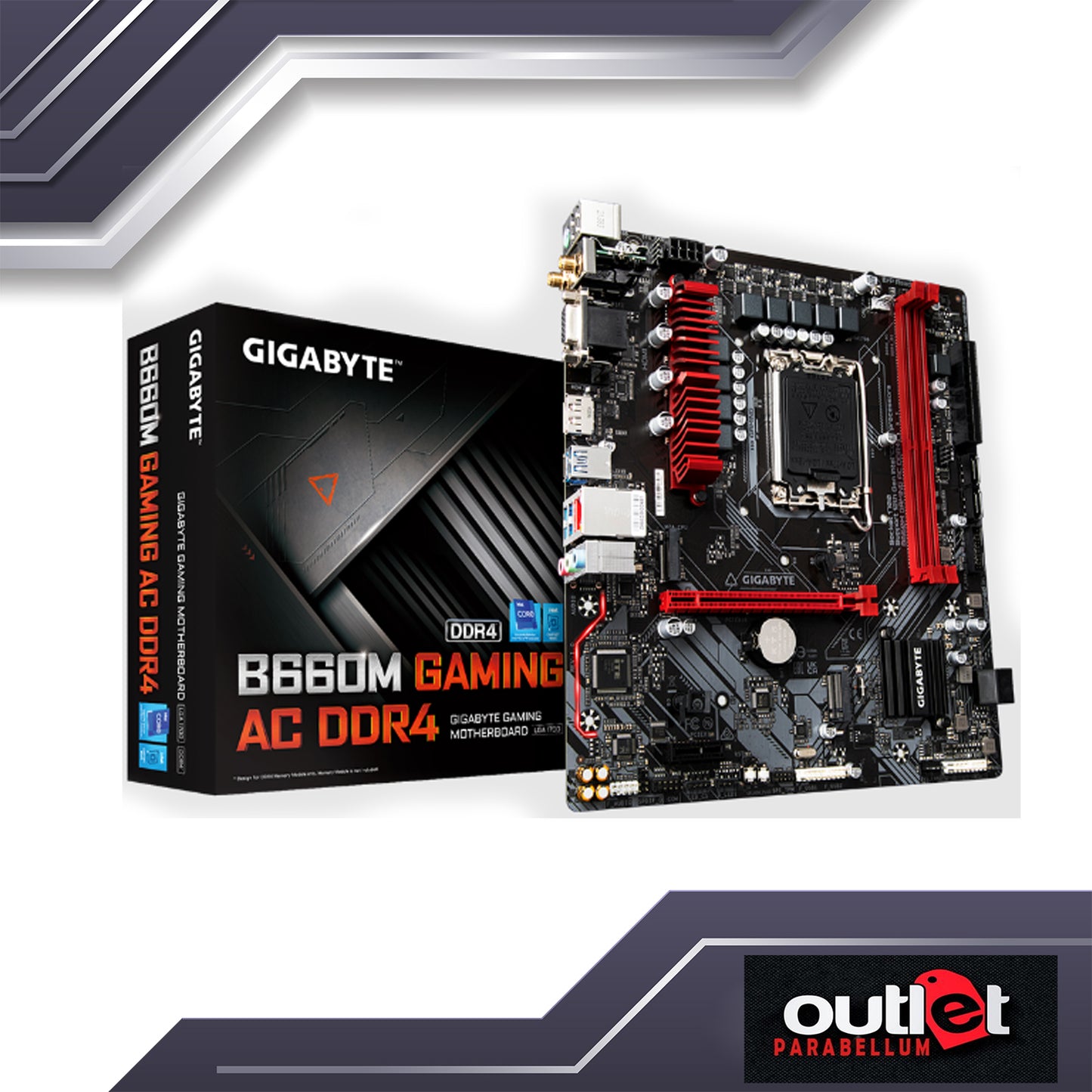 REFURBISHED GA-B660M-GAMING-AC-DDR4 GIGABYTE INTEL B660 LGA1700 DDR4 6+2+1 DIGITAL VRM 2.5GbE LAN, 11AC WIFI MATX Motherboard
