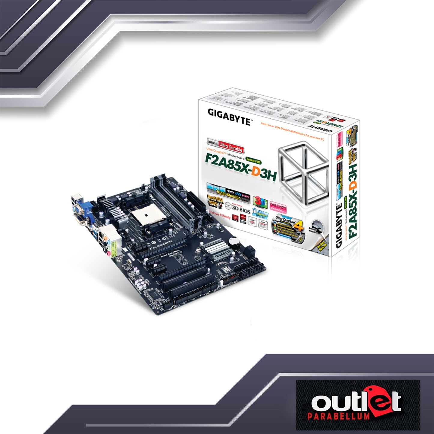 Refurbish GIGABYTE GA-F2A85X-D3H GIGABYTE AMD A85X FM2 DDR3 XFIRE -- No Warranty!!!