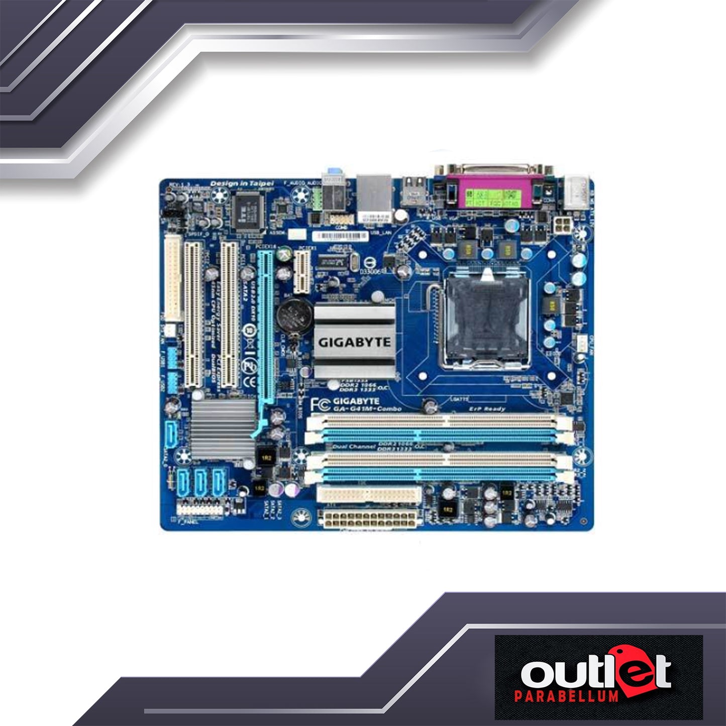 REFURBISHED GIGABYTE GA-G41M-COMBO INTEL G41 LGA 775 GLAN DDR2/DDR3 Motherboard - No Warranty