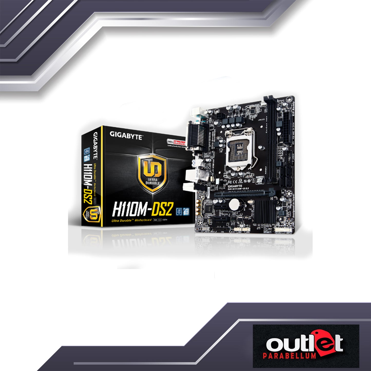 REFURBISHED GIGABYTE GA-H110M-DS2 H110 S1151 2XDDR4 mATX DUALBIOS