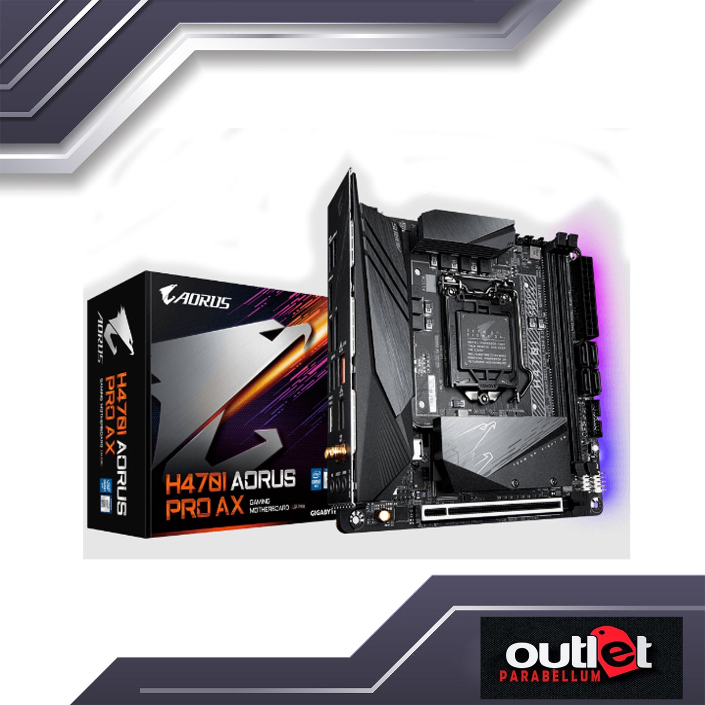 REFURBISHED GA-H470I-AORUS-PRO-AX AORUS INTEL H470 LGA1200 WIFI6, 2.5GBE LAN ITX GAMING Motherboard