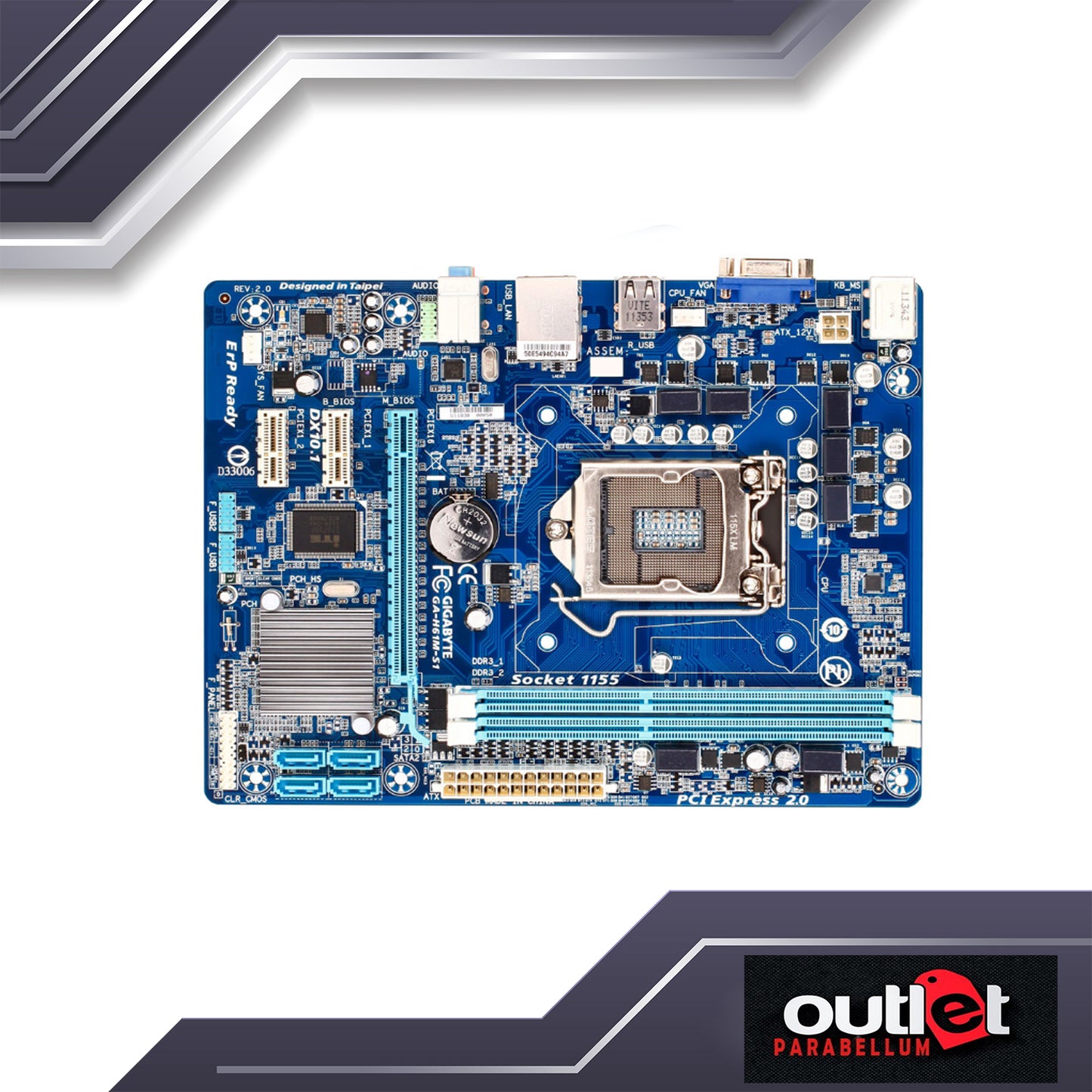 REFURBISHED GIGABYTE GA-H61M-S1 INTEL H61 S1155,AUDIO GIGALAN