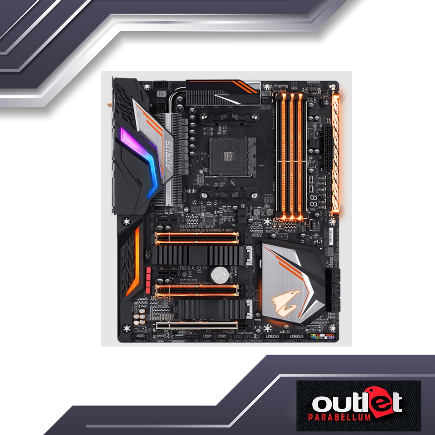 REFURBISHED GA-X470-AORUS-GAMING-7-WIFI GIGABYTE AMD X470 AM4 DDR4 ATX GAMING MOTHERBOARD W/ WIFI
