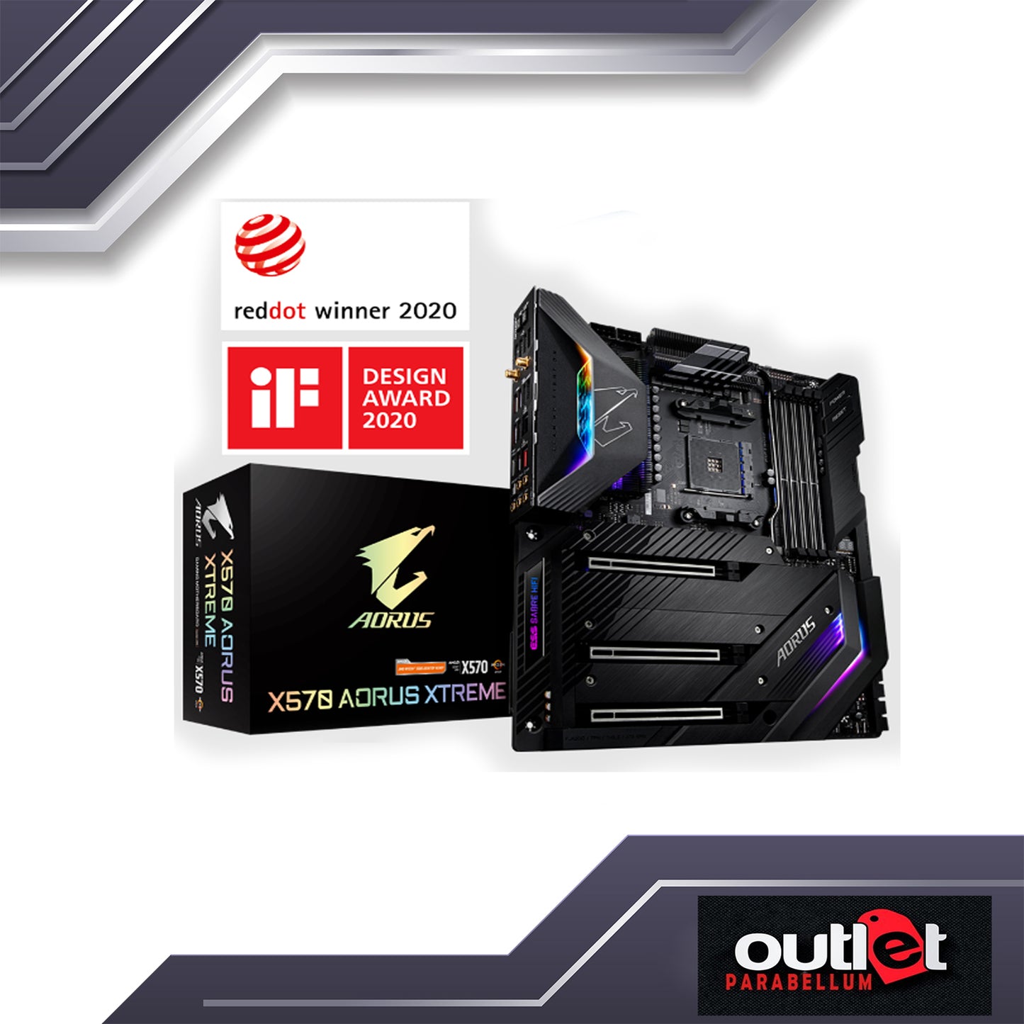 REFURBISHED GA-X570-AORUS-XTREME GIGABYTE AMD X570 AM4 DDR4 PCIE 4.0 10GbE LAN ATX GAMING MOTHERBOARD