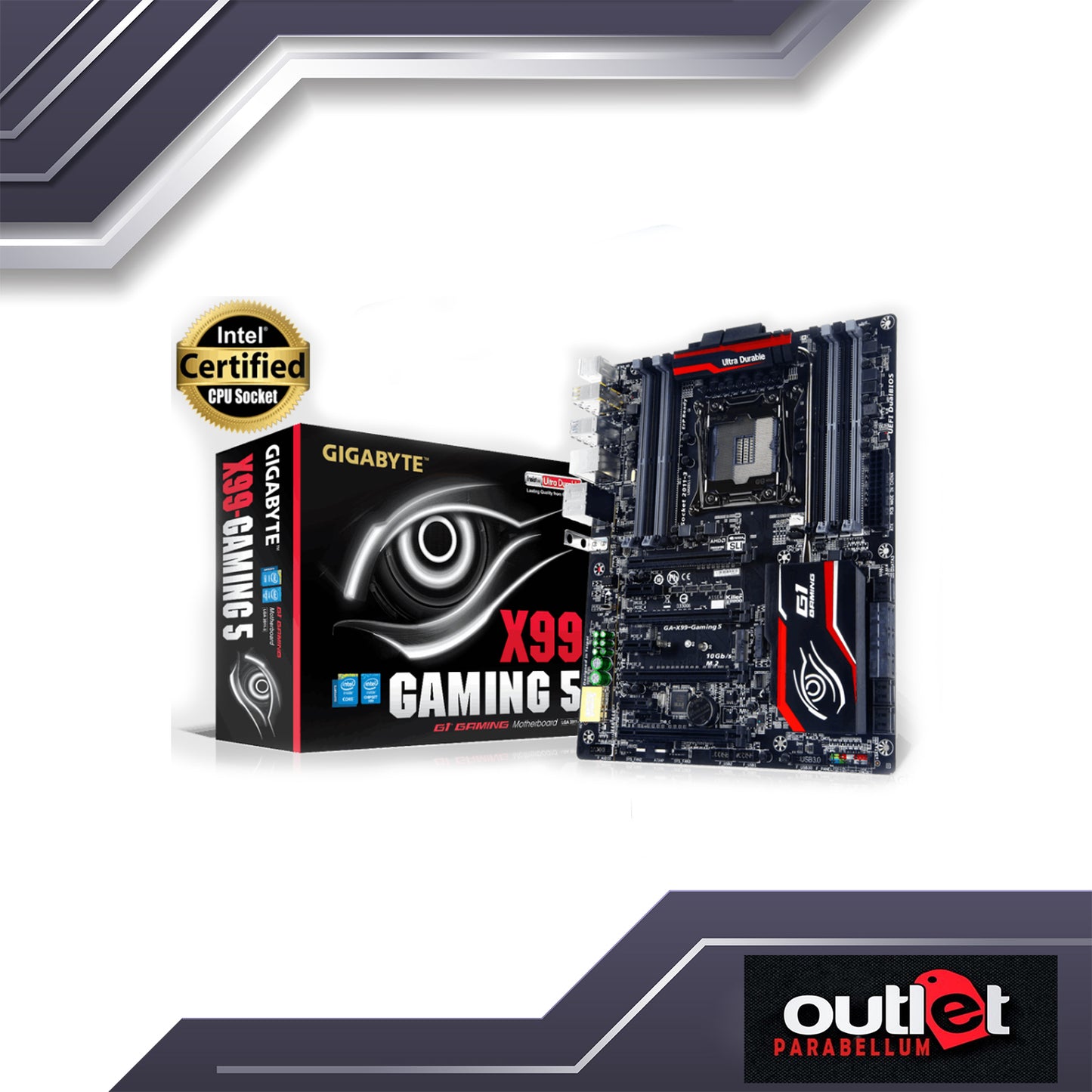 REFURBISHED GA-X99-GAMING-5 GIGABYTE INTEL X99 LGA2011-V3 ATX Motherboard