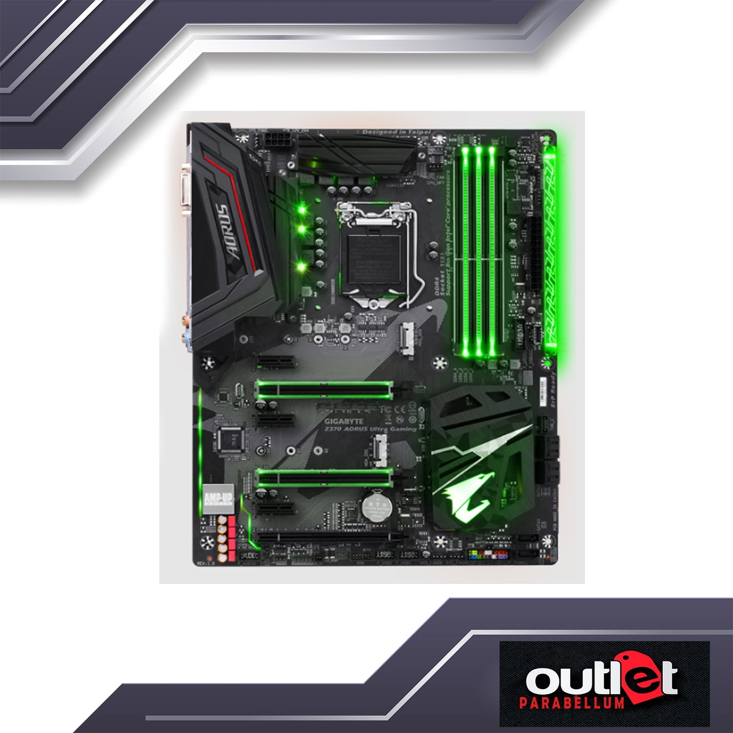 REFURBISHED GA-Z370-AORUS-ULTRA-GAMING GIGABYTE INTEL Z370 S1151 DDR4 ATX MB W/ RGB FUSION, INTEL LAN