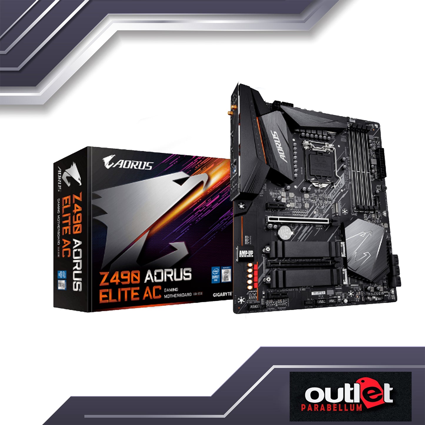 REFURBISHED GA-Z490-AORUS-ELITE-AC AORUS INTEL Z490 LGA1200 12 PHASE DIGITAL VRM,2.5GBE LAN,RGB ATX GAMING MB
