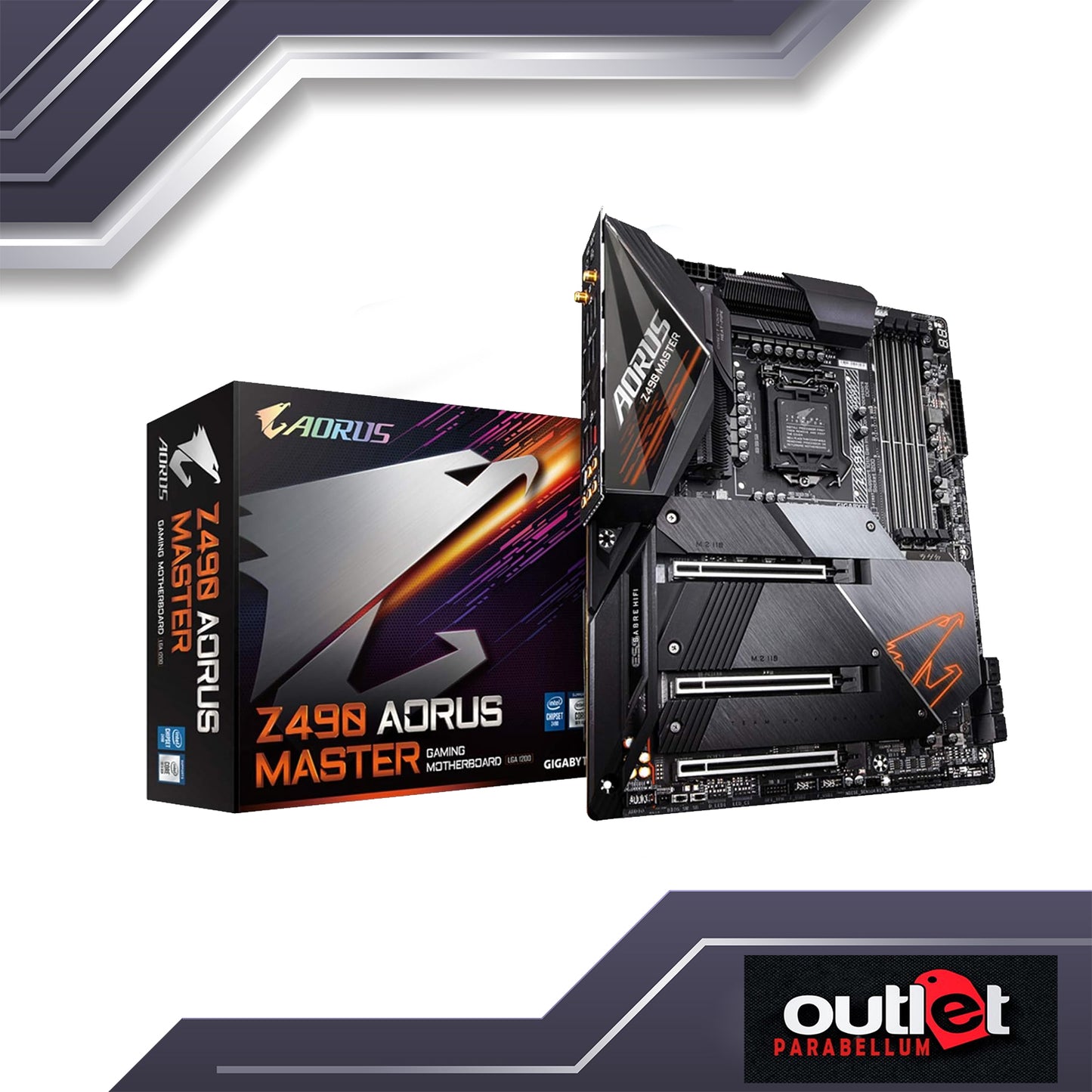 REFURB GA-Z490-AORUS-MASTER AORUS INTEL Z490 LGA1200 14PHASE DIGITAL VRM,WIFI 6,2.5GBELAN,RGB ATX GAMING MB