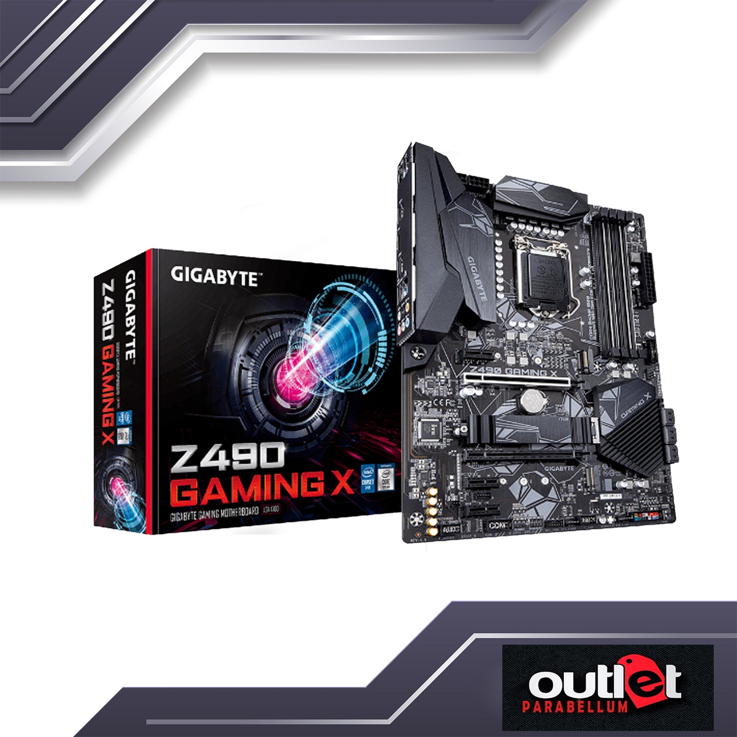 REFURB GA-Z490-GAMING-X GIGABYTE INTEL Z490 LGA1200 11+1 PHASE VRM,INTEL GBe LAN, ATX GAMING MB