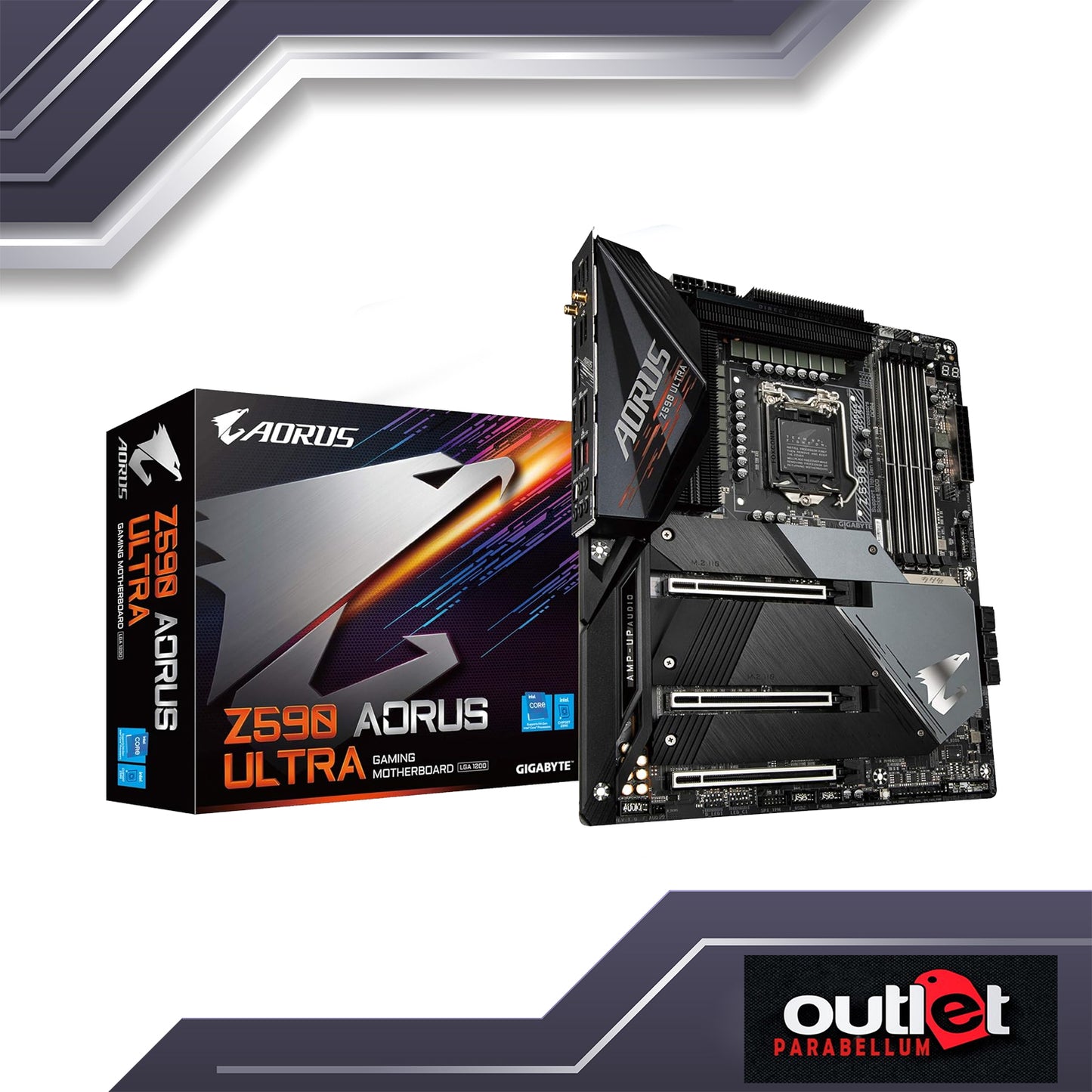 REFURBISHED GA-Z590-AORUS-ULTRA AORUS INTEL Z590 LGA1200 16+1 PHASE DIGITAL POWER DESIGN WIFI6 2.5GBE LAN ATX MB