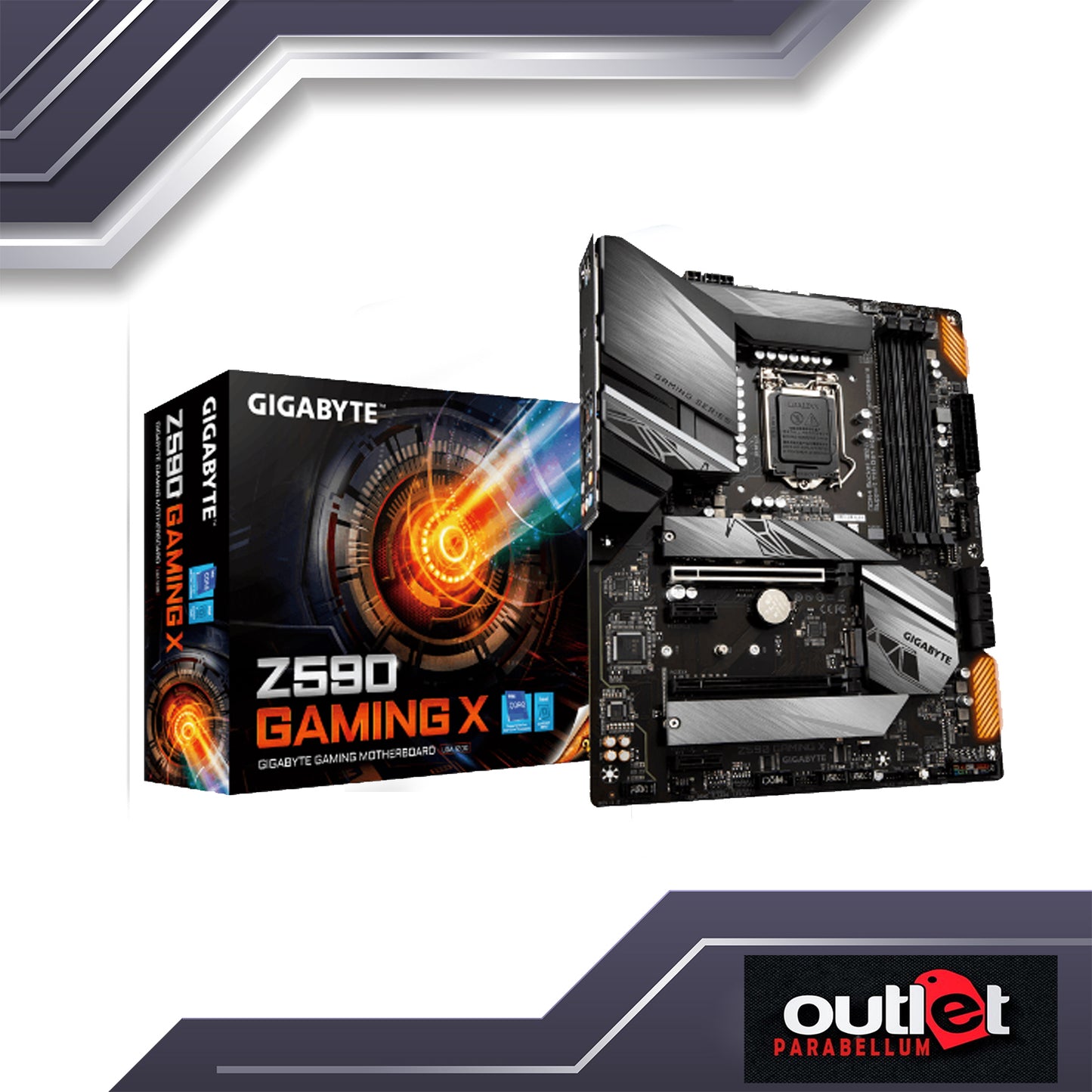REFURBISHED GA-Z590-GAMING-X GIGABYTE INTEL Z590 LGA 1200 DIRECT 12+1 PHASE DIGITAL VRM, INTEL 2.5Gbe, PCIe 4 Motherboard