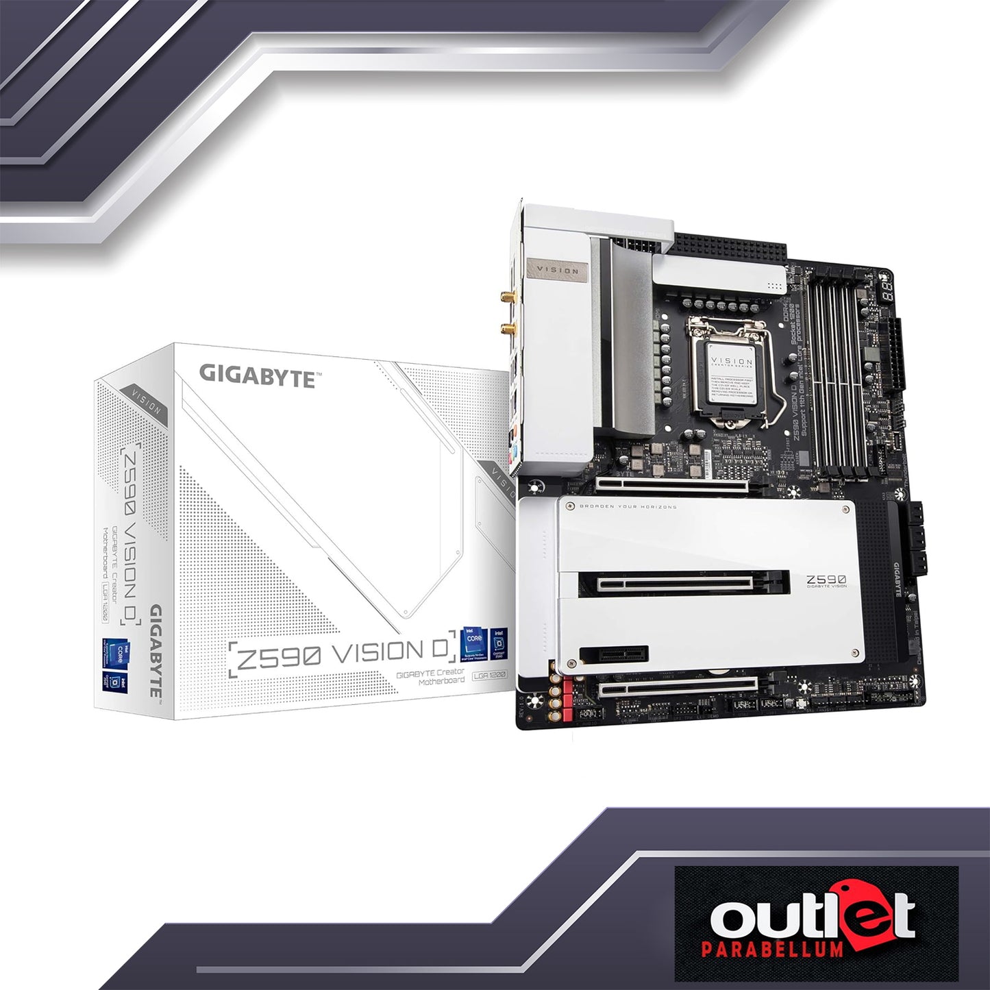 REFURBISHED GA-Z590-VISION-D GIGABYTE INTEL Z590 LGA1200 PCIE4.0, INTEL 2.5GBE LAN Motherboard