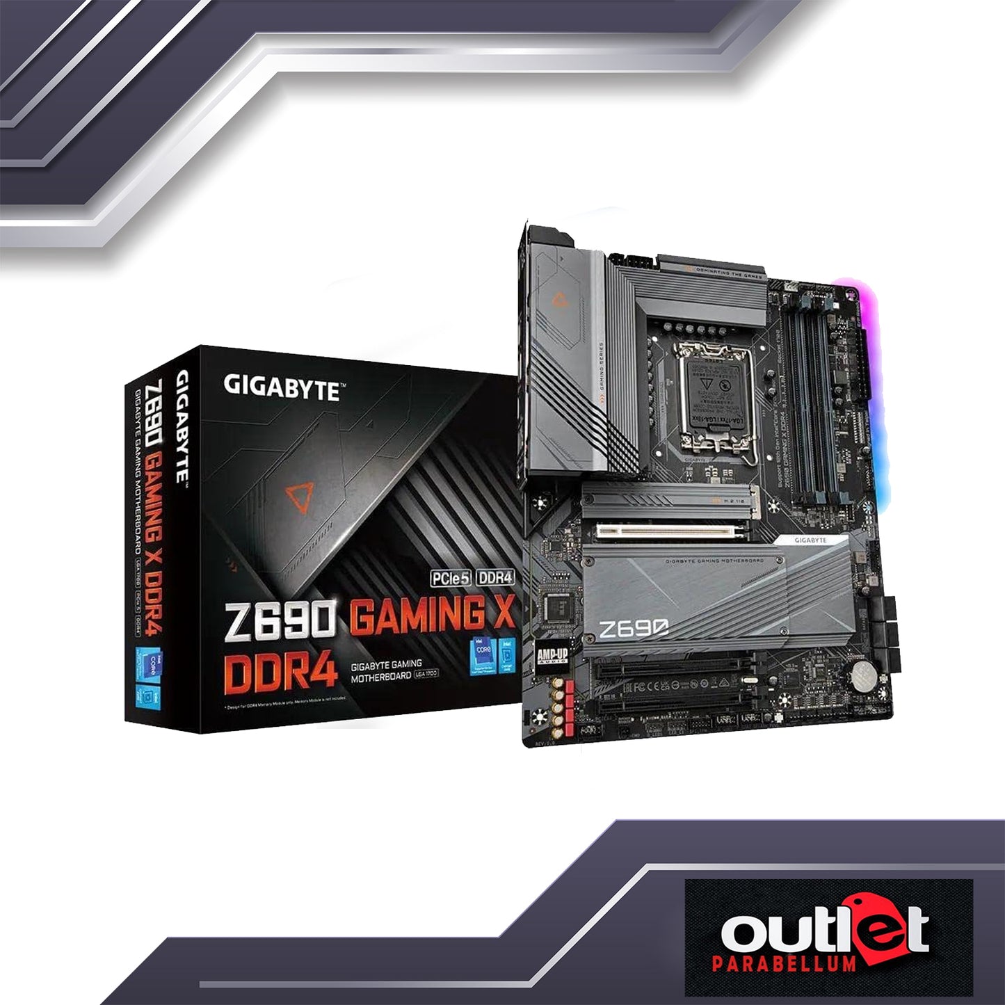 REFURBISHED GA-Z690-GAMING-X-DDR4 GIGABYTE INTEL Z690 LGA1700 DDR4 16+1+2 DIGITAL VRM(SPS 60A) 2.5GbE LAN ATX MB MOTHERBOARD