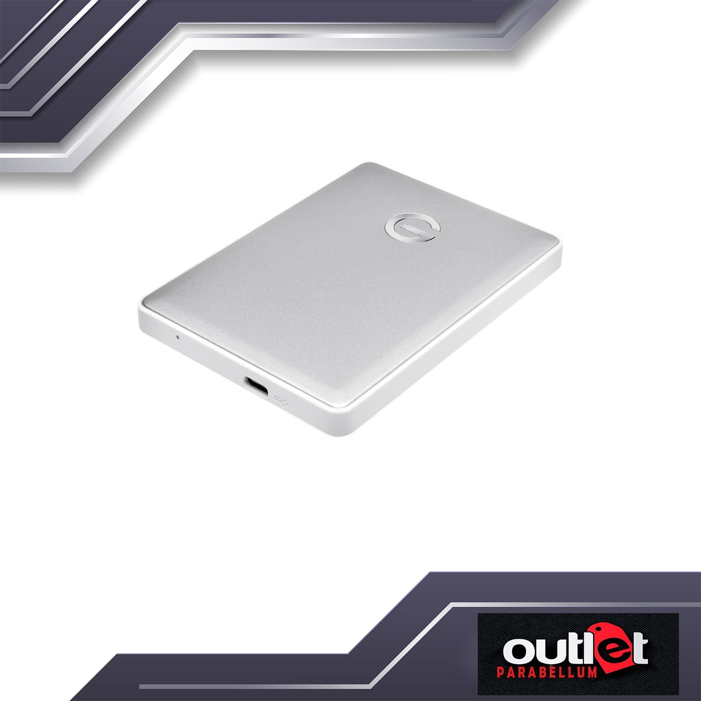 G-Technology 2TB G-DRIVE Mobile USB-C (USB 3.1) Portable External Hard Drive, Silver - 0G10339