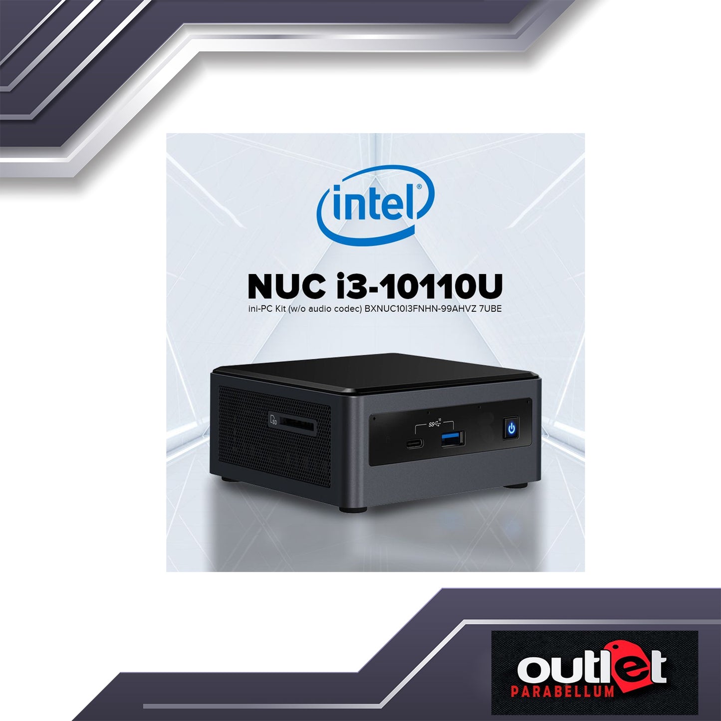INTEL-BXNUC10I3FNHN-99AHVZ I3-10110U-W/O AUDIO CODEC - Free INTEL-AC06C05US-979493 POWER CORD