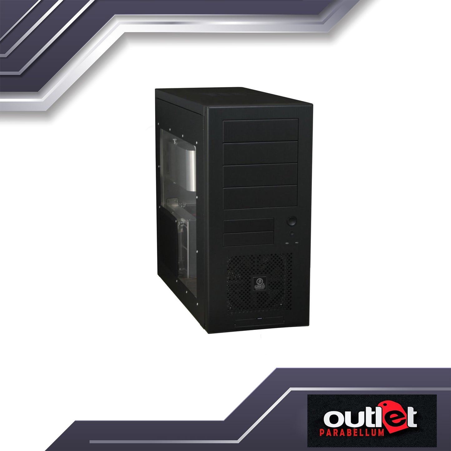 Refurbished LIAN LI PC-60BPLUSII Black Aluminum ATX Mid Tower Computer Case - No Warranty