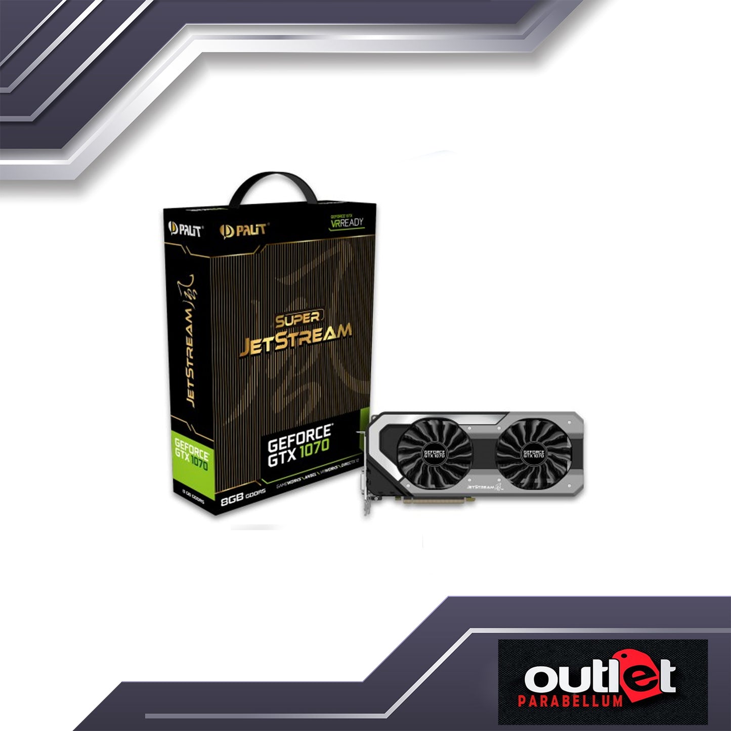 REFURBISHED PALIT NE51070S15P2-1041J PALIT GTX1070 SUPER JETSTREAM 8G GDDR5 256BIT DVI 3-DP HDMI