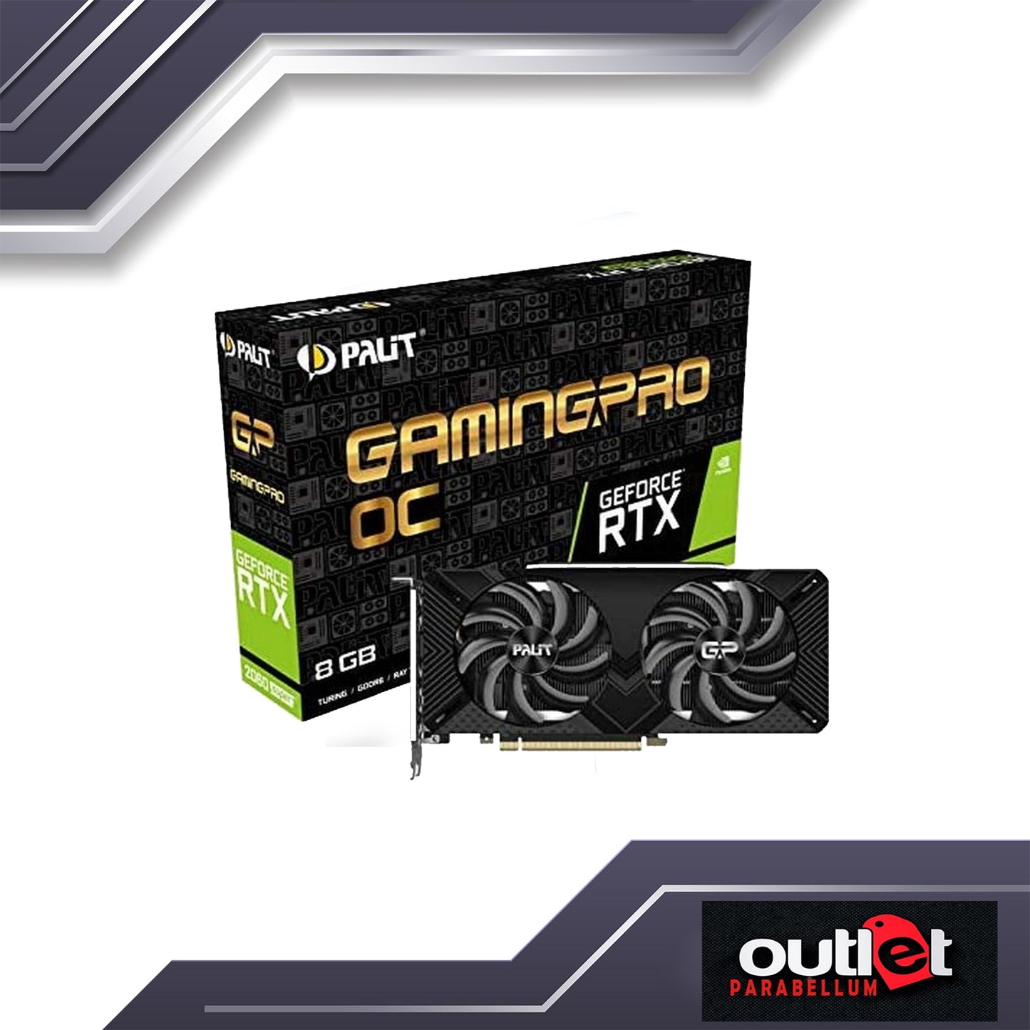 REFURBISHED PALIT NE6206S018P2-1160A-1 PALIT RTX2060 SUPER DUAL 8GB GDDR6 256BIT DVI HDMI DP - NO RGB