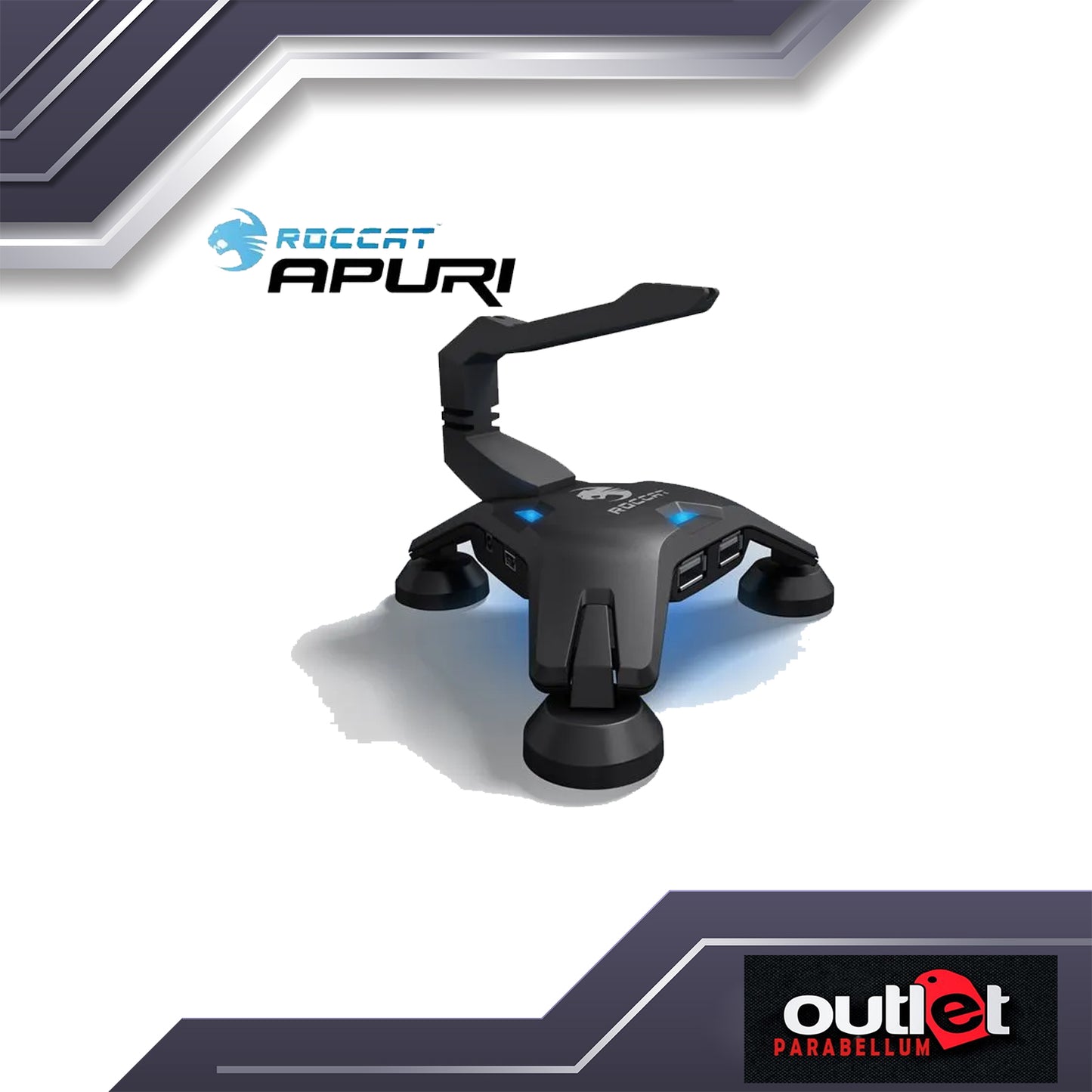 ROCCAT Apuri Active USB Hub with Mouse Bungee ROC-15-310-AS